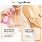 Foxtale Brightening Body Wash & Body Lotion SPF 30 | With Glycolic Acid, Niacinamide, Vitamin C | For Smooth & Glowing Skin | 6+ hrs Odor Control | Long Lasting Fragrance | All Skin Types | 250 ml - Fast UK Delivery - Image 5