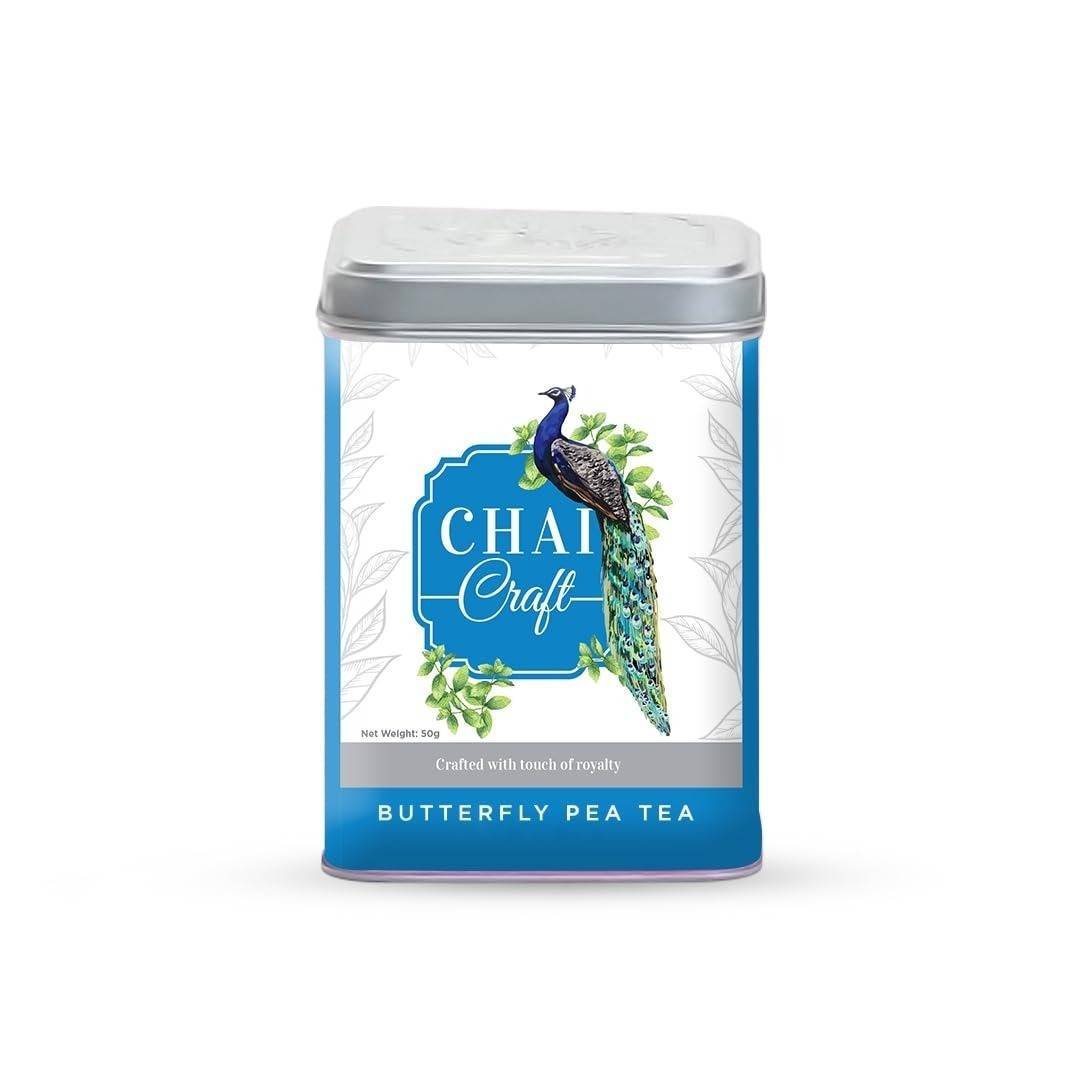 uk51jPovg3tuL-1-1.jpg Chai Craft Butterfly Pea Tea | Dried Butterfly Pea Tea Flower | 100% Organic Source | Blue Tea | Aparajita Tea (50 Grams) - Fast UK Delivery - Image 1