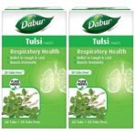 DABUR Tulsi Tablets - Respiratory Health | Boosts Immunity | Provides Relief in Cough & Cold - 60 + 20 Tablets Free (Pack of 2) - Fast UK Delivery - Image 2