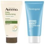 Neutrogena Hydro Boost Water Gel (15g) & Aveeno Daily Moisturising Body Wash (30 ml) - Fast UK Delivery