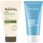 Neutrogena Hydro Boost Water Gel (15g) & Aveeno Daily Moisturising Body Wash (30 ml) - Fast UK Delivery