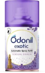 DABUR Odonil Exotic Automatic Spray Refill - 225Ml | Sensual Dahlia | 2X Long Lasting |Fits All Machines | 2200 Sprays Guaranteed | Lasts Upto 60 Days - Fast UK Delivery