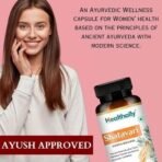 Healthally Ayurvedic Shatavari Capsule 500mg | Stamina Energy Booster for Women Skin Health Wellness PCOD PCOS Care Capsule | Body Pain & Fatigue Relief | AYUSH Approved - 30 Capsules - Fast UK Delivery - Image 5