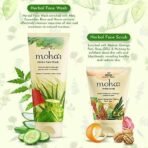 Moha: Herbal Face Wash 200 ml with Herbal Scrub 50 ml | Aloe, Cucumber, Rose, Neem and Yashtimadhu | Combo Pack of 2 - Fast UK Delivery - Image 4