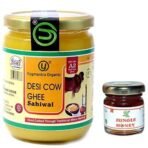 Yugmantra Organic Foods 100% Pure Natural A2 Milk Sahiwal Cow's Grass-Fed Desi Ghee Prepared Curd by Traditional Bilona Padati - in Glass Bottle (500 Ml + 55 GMS Free Honey) - Fast UK Delivery