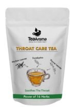 Tea Aroma - Making Tea A Healthy Habit Throat Care Tea - Mullein Leaves, Echinacea, Eucalyptus, Licorice root, Ginger root - 50 g - Fast UK Delivery