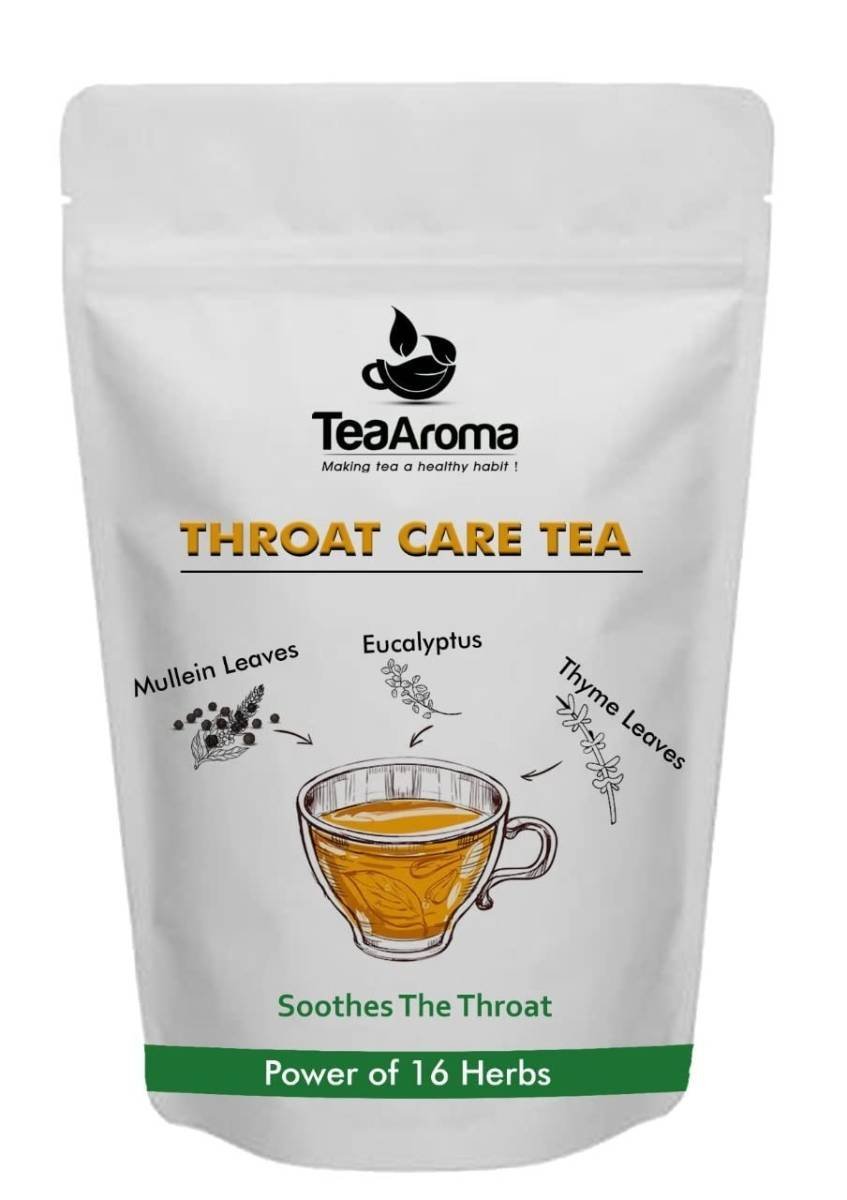 uk51kFDuAzrXL-1-1.jpg Tea Aroma - Making Tea A Healthy Habit Throat Care Tea - Mullein Leaves, Echinacea, Eucalyptus, Licorice root, Ginger root - 50 g - Fast UK Delivery - Image 1