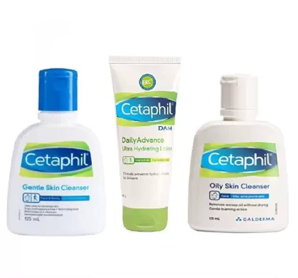 uk51kMbQIEFdL-1-1.jpg Cetaphil Gentle Skin Cleanser 125ml+DAM Daily Advance Ultra Hydrating Lotion 100g+Gentle Skin Cleanser For All Skin Type 125ml (3 Items in the set) - Fast UK Delivery - Image 1
