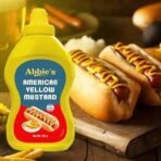 Abbie's American Yellow Mustard, 397 g Squeeze Table Top Bottle - Fast UK Delivery - Image 4