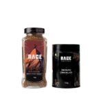 RAGE COFFEE Combo - Flavoured Instant Coffee With Drinking Chocolate Powder Mix Bottle | Dark Chocolate Flavoured Coffee | 100 Gms Each | Chocolate, Hot Or Cold Coffee - Fast UK Delivery