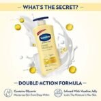 Vaseline Intensive Care Deep Moisture Nourishing Body Lotion 600 ml, Daily Moisturizer for Dry Skin, Gives Non-Greasy, Glowing Skin - For Men & Women (Pack of 2) - Fast UK Delivery - Image 5