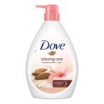 Dove Relaxing Almond Cream Body Wash with Hibiscus for Smooth Skin, Soft & Sweet Scent 1L - Fast UK Delivery