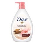 Dove Relaxing Almond Cream Body Wash with Hibiscus for Smooth Skin, Soft & Sweet Scent 1L - Fast UK Delivery