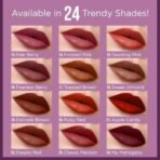 Hilary Rhoda Power Of Matte Liquid Lipstick | Buildable Colour | Long Lasting & Matte Finish | Lightweight & Non-Drying Formula | Smudge Proof & Non-Transferable | 3ml (Fearless Berry - Shade 16) - Fast UK Delivery - Image 7