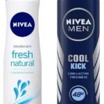 Nivea Men & Women Deodorant Spray Fresh Natural, 150Ml And Deodorant Spray Cool Kick, 150Ml, Pack Of 1 - Fast UK Delivery