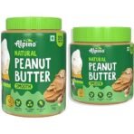 ALPINO Natural Peanut Butter Smooth 1kg - Made with 100% Roasted Peanuts - 30g Protein & ALPINO Natural Peanut Butter Smooth 400g - Made with 100% Roasted Peanuts - 30g Protein - Fast UK Delivery - Image 2