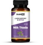 Healthally Ayurvedic Milk Thistle Liver Detox Capsule,Fatty Liver Cleanser Medicine Supplement(500 MG),Silybum Marianum Kutki Liver Care Capsule Strengthens liver Health Function - 60 Capsule - Fast UK Delivery