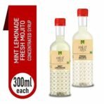 Dhampure Speciality Assorted Mocktail Syrup Mixer - Mint Lemonade & Fresh Mojito Flavouring Syrup - 600Ml (2 X 300Ml) | Makes 12-15 Drinks Per Bottle - Fast UK Delivery - Image 3