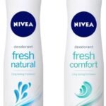 Nivea Female Deodorant Spray, Fresh Comfort, 150Ml And Deodorant Spray, Fresh Natural, 150Ml, Pack Of 1 - Fast UK Delivery