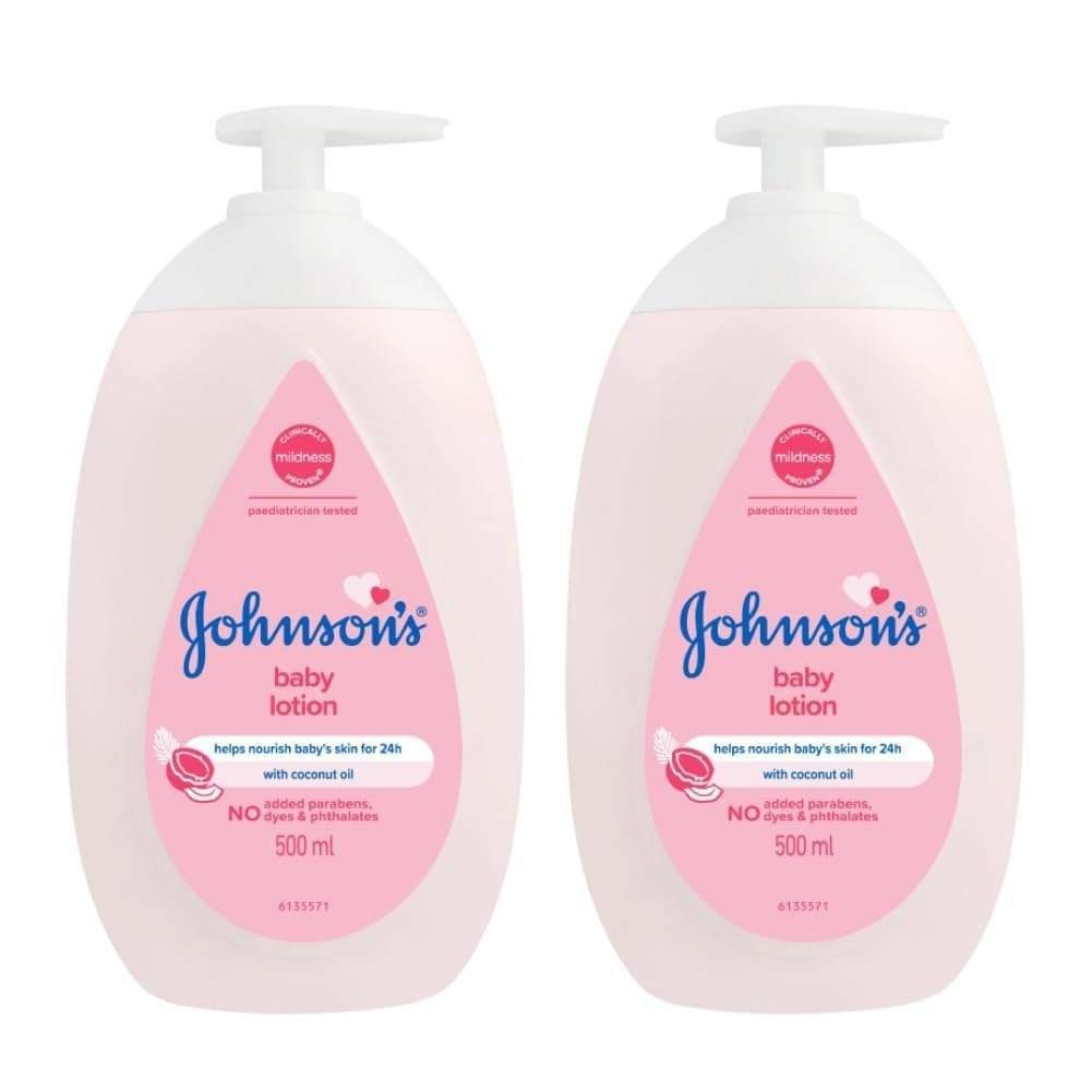 uk51lOcR26WOL-1-1.jpg Johnson's Baby Lotion | 100% Natural Plant Oil Based | 24H Moisturized & Soft Skin | 500ml Twin Pack - Fast UK Delivery - Image 1