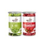 Berries And Nuts Dehydrated Dried Kiwi & Strawberry Combo | Kiwi 200 Grams & Strawberry 200 Grams - Fast UK Delivery