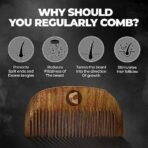Beardo Compact Wooden Comb | Style your beard hassle-free | Pocket-size Elegant Comb for hair & Beard styling | Light Weight For Healthy & Stylish Beard - Fast UK Delivery - Image 5