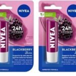 Nivea Lip Balm, Fruity Berry Shine, 4.8G,Purple (Pack of 2) - Fast UK Delivery