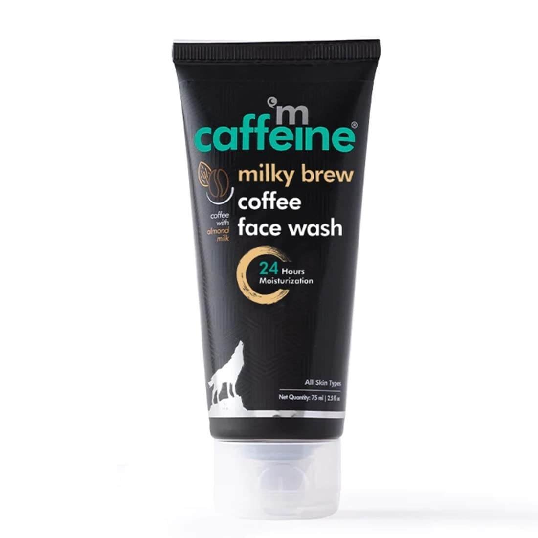uk51m1gvaDNlL-1-1.jpg mCaffeine Milk & Coffee Face Wash for Dry Skin | Dry Skin Face Wash For Men & Women with Almond Milk & Shea Butter | Daily Use Face Cleanser | Natural & 100% Vegan (75 ml) - Fast UK Delivery - Image 1