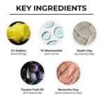 Dr. Sheth's Passion Fruit & Sulphur Mask For Skin Detoxifying|Face Pack That Brightens Skin With Bentonite & Kaolin Clay|For Women & Men| Peel Off Mask, Face Pack For Glowing Skin -50G, 1 Count - Fast UK Delivery - Image 4