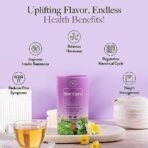 Wellbeing Nutrition Her Care Tea for PCOS PCOD | Herbal Tea for Women with Shatavari & Chasteberry for PMS Relief, Hormonal Imbalance & Regularize Menstrual Cycle (20 Pyramid Tea Bags) - Image 4