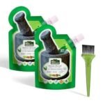 Indus Valley Bio Organic Herbal Henna Paste, 150g Pack of 2 with Applicator Brush - Fast UK Delivery - Image 2