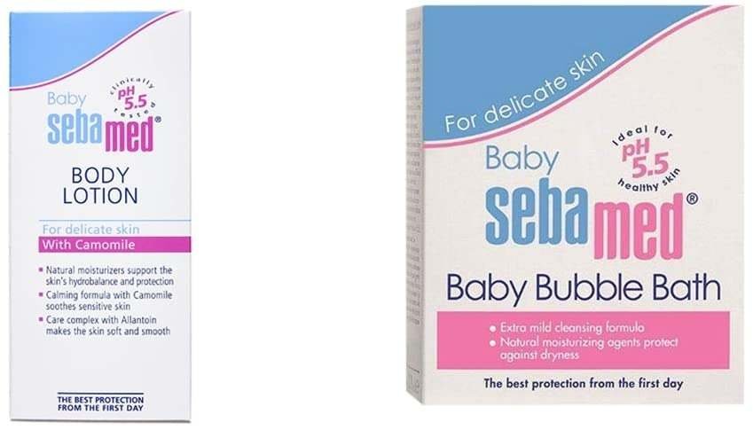 uk51mAD6r1iVL-1-1.jpg Sebamed Baby Lotion, 100ml & Baby Bubble Bath, 200ml - Fast UK Delivery - Image 1