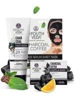 Ayouthveda Skin Detox Combo for Eliminate Dirt & Impurities, Oil Control Charcoal Face Wash 100ml | Hand Made Charcoal Detox Castile Soap 110g | Charocal and Coffee Face Serum Sheet Mask 20g for Men and Women Combo - Fast UK Delivery - Image 2