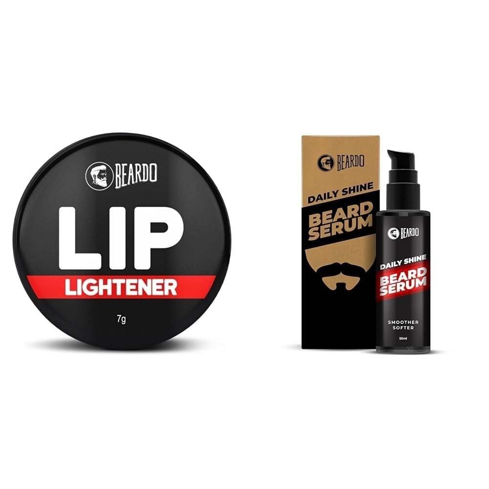 uk51mEjJAnoRL-1-1.jpg Beardo Lip Lightener for Men, 7g | Non Tinted Lip Balm for Men | Lip Balm for Dark Lips | Lip Mask,Beardo Beard Serum, 50 ml | Daily use beard serum for men | Softens and Smoothens Rough Beard | Giv - Fast UK Delivery - Image 1