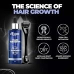 Beardo Hair Growth Vitalizer Serum 60 milligrams & Dermaroller For Men 0.5 mm| Biotin| Redensyl For Stem Cell Activation| Caffeine Product For DHT Blocking | Non-Sticky, Non-Oily & Non-Greasy - Fast UK Delivery - Image 4