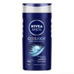 NIVEA Men Body Wash, Cool Kick with Refreshing Icy Menthol, Shower Gel for Body, Face & Hair, 250 ml - Fast UK Delivery