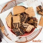Konfiz Waffle Chips | Crunchy Baked Chips with Dark Choco Drizzle | 100% Eggless | Freshly Baked | 40 gm Pack Each | (160 g (Pack of 4)) - Fast UK Delivery - Image 5