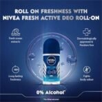NIVEA MEN Fresh Active 50ml Deo Roll On | With Fresh Ocean Extracts| 72 H Freshness| 0% Alcohol | Dermatologically Approved & Paraben Free Formula (Pack of 3) - Fast UK Delivery - Image 6