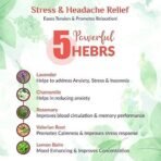 Tea Aroma - Stress & Headache Relief Tea | Chamomile, Lavender, Valerian Root | Caffeine-Free, Restful Sleep, Anti-Stress Herbal Blend | 50 g - Fast UK Delivery - Image 5