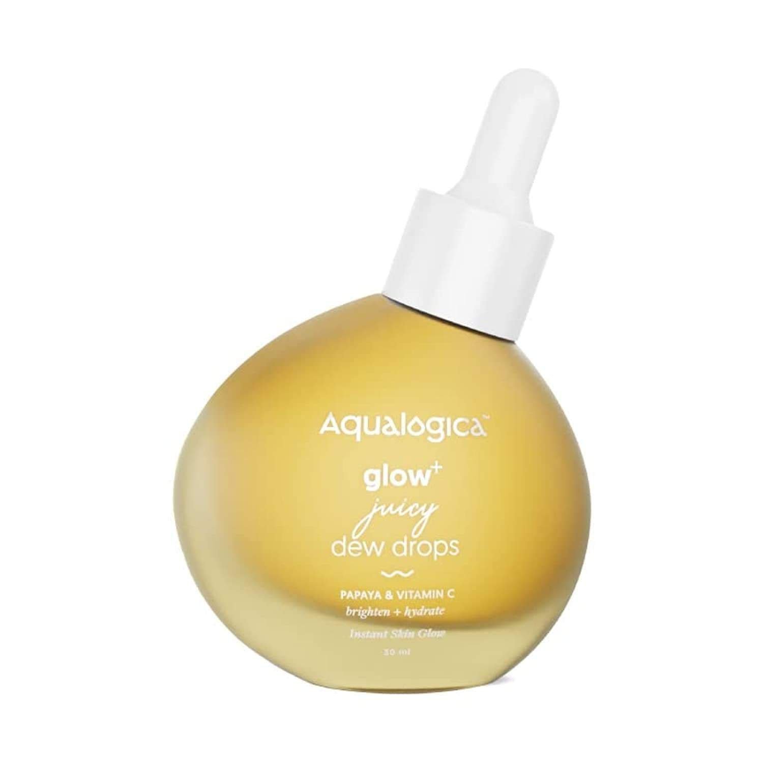 uk51nUrY1apWL-1-1.jpg Aqualogica Glow+ Juicy Dew Drops Illuminating Serum for Instant Glow for Men & Women - with Papaya & Vitamin C -For Glowing, Oily & Dry Skin 30ml - Fast UK Delivery - Image 1