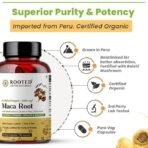 Rooted Actives Maca Root Powder With Reishi Mushroom Extract (90 Veg Caps, 750 Mg) | Stamina, Virility, Hormonal Support (Maca Root With Reishi Mushroom) - Fast UK Delivery - Image 3
