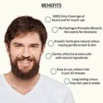 INDUS VALLEY Natural Damage Free Beard Hair Color,Black (100g) - Fast UK Delivery - Image 5