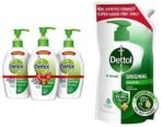 Dettol Original Germ Protection Alcohol based Hand Sanitizer Pump, 200ml (Pack of 3) & Dettol Liquid Handwash Refill - Original Germ Protection Hand Wash- 750ml - Fast UK Delivery - Image 2