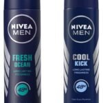 Nivea Men Deodorant Spray, Cool Kick, 150Ml And Deodorant Spray, Fresh Ocean, 150Ml, Pack Of 1 - Fast UK Delivery