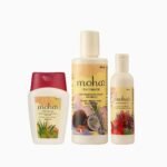 moha: Hair Essentials Kit Includes Herbal Shampoo 100ml, 5 in 1 Hair Oil 200ml, & Hair Serum 100ml | Complete Hair Care Range For Healthy & Soft Hair | Unisex Product - Fast UK Delivery