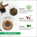 Tea Aroma - Anti-Ageing Herbal Tea, Caffeine-Free Blend with 12 Powerful Herbs for Skin Tightening, Natural Glow & Hair Strengthening, Rich in Antioxidants, 50 g - Fast UK Delivery - Image 3
