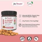 Jus' Amazin Creamy Almond Butter - Dark Choco (200g) | Rich in Anti-oxidants | Raw Cacao | 100% Natural, Vegan, Dairy Free & Keto Friendly | Dark Chocolate Spread | Sweetened with Organic Jaggery - Fast UK Delivery - Image 6