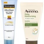Neutrogena Ultra Sheer Sunscreen Spf 50+ (30Ml) & Aveeno Daily Moisturising Body Wash For All Skin Types (30 Ml), 1 Count - Fast UK Delivery
