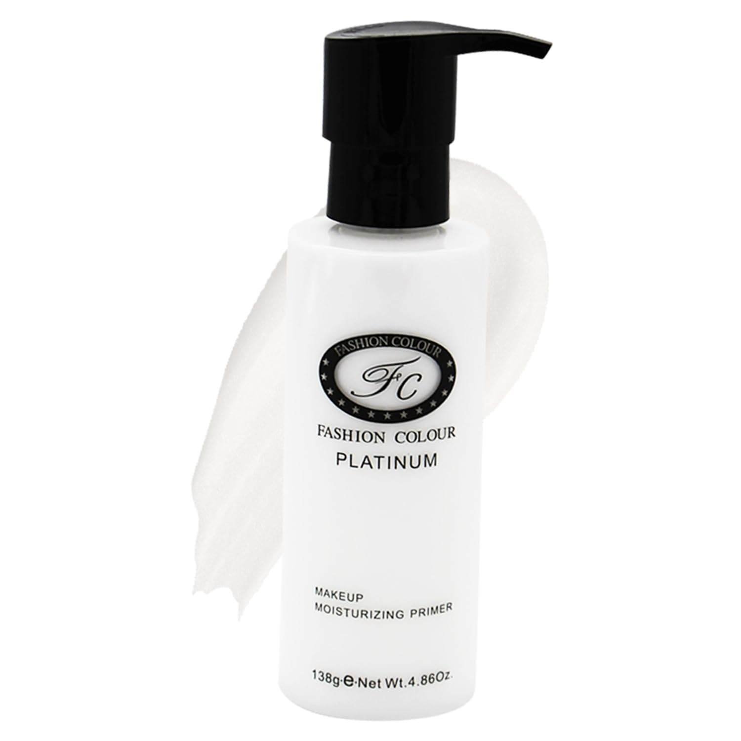 uk51oPbiD4qtL-1-1.jpg FASHION COLOUR Platinum Makeup Moisturizing Primer | Skin-Hydrating & Moisturising | Oil-Free Formula | Weightless Texture for Flawless Base | Smooth & Long Lasting Makeup | Winter Essential | 135ml - Fast UK Delivery - Image 1