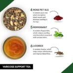 TEACURRY Varicose Support Ginger Tea(30 Tea Bags 1 Month Pack)-Helps In Varicose Veins Relief|Blue Purple Bulges Known As Vericose Veins,60 Grams - Fast UK Delivery - Image 4